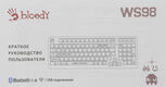 Клавиатура A4Tech Bloody WS98 Pixels Red механическая темно-серый/белый USB беспроводная BT/Radio Multimedia for gamer LED (WS98) Клавиатура A4Tech Bloody WS98 Pixels Red механическая темно-серый/белый USB беспроводная BT/Radio Multimedia for gamer LED (WS98)