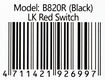 Клавиатура A4Tech Bloody B820R механическая черный USB for gamer LED (B820R BLACK (RED SWITCH))