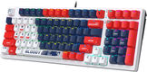 Клавиатура A4Tech Bloody S98 Sports Navy BLMS Plus механическая синий/белый USB for gamer LED (S98 SPORTS NAVY BLMS RED PLUS) Клавиатура A4Tech Bloody S98 Sports Navy BLMS Plus механическая синий/белый USB for gamer LED (S98 SPORTS NAVY BLMS RED PLUS)