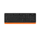 Клавиатура + мышь A4Tech Fstyler FG1010 клав:черный/оранжевый мышь:черный/оранжевый USB беспроводная Multimedia (FG1010 ORANGE)