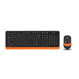 Клавиатура + мышь A4Tech Fstyler FG1010 клав:черный/ оранжевый мышь:черный/ оранжевый USB беспроводная Multimedia (FG1010 ORANGE)