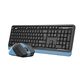 Клавиатура + мышь A4Tech Fstyler FG1035 клав:черный/синий мышь:черный/синий USB беспроводная Multimedia (FG1035 NAVY BLUE)