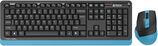 Клавиатура + мышь A4Tech Fstyler FG1035 клав:черный/ синий мышь:черный/ синий USB беспроводная Multimedia (FG1035 NAVY BLUE)