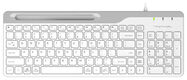 Клавиатура A4Tech Fstyler FK25 белый/серый USB slim