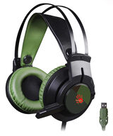 Наушники с микрофоном A4Tech Bloody J450 черный/ зеленый 1.8м мониторные оголовье (J450)&nbsp;<img style='position: relative;margin:0' src='/image/only_to_order_edit.gif' alt='На заказ' title='На заказ' />