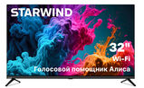 Телевизор LED Starwind 32" SW-LED32SG300 Яндекс.ТВ Frameless черный/ черный HD 60Hz DVB-T DVB-T2 DVB-C DVB-S DVB-S2 USB WiFi Smart TV