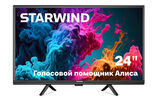 Телевизор LED Starwind 24" SW-LED24SG304 Яндекс.ТВ Slim Design черный/ черный HD 60Hz DVB-T DVB-T2 DVB-C DVB-S DVB-S2 USB WiFi Smart TV