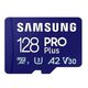Micro SecureDigital 128GB Samsung Class 10 Pro Plus A2 V30 U3 (R/W 180/130 MB/s) + SD адаптер