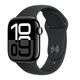 Apple Watch Series 10 42mm Jet Black Aluminium Case with Black Sport Band - S/M (MWWE3LW/A)