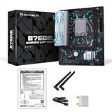 MAXSUN MS-B760M GAMING WIFI GANK V2 (Socket 1700, mATX, 2*DDR5, VGA/ HDMI, 3*SATA3, 1*M.2, 1xPCI-E x16 / 1xPCI-E x4, 4*USB 2.0, 2*USB 3.2 GEN 2, LAN 1*1G, Bluetooth, Wi-Fi 802.11ax, RTL)