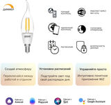 Умная лампа Gauss IoT Smart Home E14 4.5Вт 495lm Wi-Fi (упак.:1шт) (1260112)