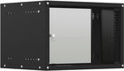 Шкаф коммутационный NTSS Lime (NTSS-WL6U5560GS-BL) настенный 6U 550x600мм пер.дв.стекл несъемн.бок.пан. 30кг черный 520мм 12кг 110град. 500мм IP20