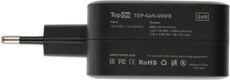 Блок питания TopON TOP-GaN-65WB автоматический 65W 5V-20V 3.25A 2xUSB от бытовой электросети LED индикатор Блок питания TopON TOP-GaN-65WB автоматический 65W 5V-20V 3.25A 2xUSB от бытовой электросети LED индикатор