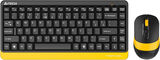 Клавиатура + мышь A4Tech Fstyler FG1110 клав:черный/ желтый мышь:черный/ желтый USB беспроводная Multimedia (FG1110 BUMBLEBEE)