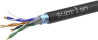Кабель сетевой информационный Suprlan Standard 01-1028-1 кат.5E FTP 4 пары 24AWG PE внешний 305м черный Кабель сетевой информационный Suprlan Standard 01-1028-1 кат.5E FTP 4 пары 24AWG PE внешний 305м черный