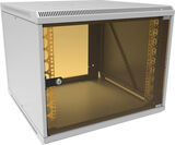 Шкаф коммутационный Suprlan (05-1096) настенный 12U 600x600мм пер.дв.стекл направл.под закл.гайки 70кг светло-серый 535мм 22.69кг 500мм металл