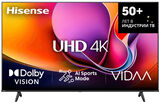 Телевизор LED Hisense 43" 43A6Q Frameless черный 4K Ultra HD 60Hz DVB-T DVB-T2 DVB-C DVB-S DVB-S2 USB WiFi Smart TV