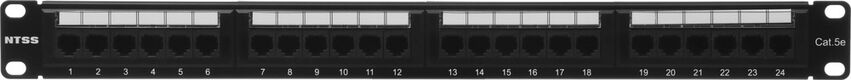 Патч-панель NTSS NTSS-PP-1U-24-UTP-RJ45-5E-D 19 Патч-панель NTSS NTSS-PP-1U-24-UTP-RJ45-5E-D 19