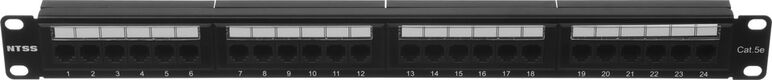 Патч-панель NTSS NTSS-PP-1U-24-UTP-RJ45-5E-D 19 Патч-панель NTSS NTSS-PP-1U-24-UTP-RJ45-5E-D 19