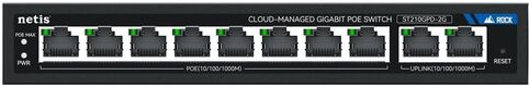 Коммутатор Netis ST210GPD-2G (L2) 10x1Гбит/с 8PoE 117W настраиваемый