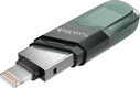 Флеш Диск Sandisk 64Gb iXpand Flip SDIX90N-064G-GN6NN USB3.1 зеленый/серебристый Флеш Диск Sandisk 64Gb iXpand Flip SDIX90N-064G-GN6NN USB3.1 зеленый/серебристый