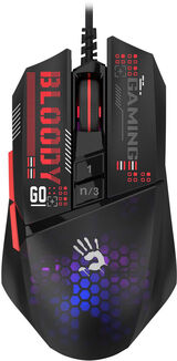 Мышь A4Tech Bloody W60 Max Mini черный/ рисунок оптическая 12000dpi USB 9but