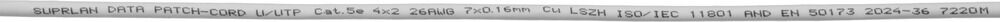 Патч-корд Suprlan 10-0143 UTP RJ-45 вил.-вилка RJ-45 кат.5E 2м серый LSZH 26AWG Патч-корд Suprlan 10-0143 UTP RJ-45 вил.-вилка RJ-45 кат.5E 2м серый LSZH 26AWG