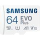 MicroSD 64GB Samsung Class 10 Evo Plus U1 (R/W 160 MB/s) + SD адаптер
