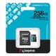 Флеш карта microSDXC 256GB Kingston SDCG4/256GB Canvas Go! Plus A2 + adapter