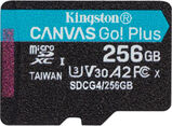 Флеш карта microSDXC 256GB Kingston SDCG4/ 256GBSP Canvas Go! Plus V10 A2 w/ o adapter SDCG4/256GBSP