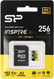 Флеш карта microSDXC 256GB Silicon Power SP256GBSTXLA2V1N Inspire V30 A2 + adapter