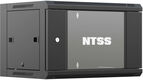 Шкаф коммутационный NTSS (NTSS-W9U6060GS-BL) настенный 9U 570x600мм пер.дв.стекл 60кг черный 500мм 22кг 220град. 500мм IP20 сталь