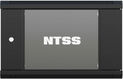 Шкаф коммутационный NTSS (NTSS-W9U6060GS-BL) настенный 9U 570x600мм пер.дв.стекл 60кг черный 500мм 22кг 220град. 500мм IP20 сталь