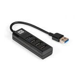 USB-Хаб 4-в-1 ExeGate DUB-3213 (кабель-адаптер USB3.0 --> 3xUSB2.0, 1xUSB3.0, Plug&amp;Play, черный) Exegate EX296923RUS (концентратор)