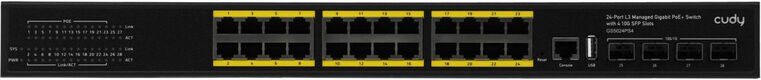 Коммутатор Cudy GS5024PS4-400W (L3) 24x1Гбит/с 4SFP+ 24PoE+ 400W управляемый Коммутатор Cudy GS5024PS4-400W (L3) 24x1Гбит/с 4SFP+ 24PoE+ 400W управляемый