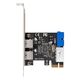 Exegate EX296209RUS Контроллер ExeGate EXE-342 (PCI-E x1 v2.0, 2*USB3.0 ext.+ 1*19pin int. (внутренние коннекторы для подключения 2*USB3.0 портов на корпусе)