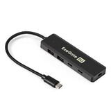 USB-Хаб 4-в-1 ExeGate DUB-2C2P/ 10G (кабель-адаптер USB 3.2 Gen2 Type C --> 2xUSB3.2 Gen2 Type-A (10G)/ 2xUSB3.2 Gen2 Type-C (10G) Exegate EX298169RUS (концентратор)