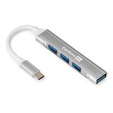 USB-Хаб 4-в-1 ExeGate DUB-3213C (кабель-адаптер USB3.0 Type-C --> 3xUSB2.0, 1xUSB3.0, Plug&amp;Play, Серебристый) Exegate EX298168RUS (концентратор)