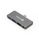 Exegate EX297633RUS Док-станция 5-в-1 ExeGate DUB-31C/PD/HA (кабель-адаптер USB Type-C --> 1xUSB3.0 + Type-C DATA (480MB/s) + PD 100W + HDMI 4K@30Hz + Audio