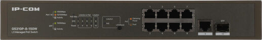 Коммутатор IP-Com G5310P-8-150W (L3) 8x1Гбит/с 1xКомбо(1000BASE-T/SFP) 1SFP 8PoE 130W управляемый
