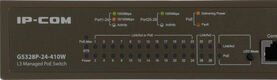Коммутатор IP-Com G5328P-24-410W (L3) 24x1Гбит/с 4xКомбо(1000BASE-T/SFP) 4SFP 24PoE 370W управляемый Коммутатор IP-Com G5328P-24-410W (L3) 24x1Гбит/с 4xКомбо(1000BASE-T/SFP) 4SFP 24PoE 370W управляемый