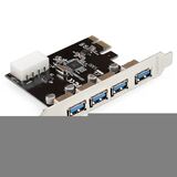 Контроллер ExeGate EXE-314 v2.0 Exegate EX298943RUS (PCI-E x1 v2.0, 4*USB3.0 ext., разъем доп.питания Molex, VIA Labs Chipset VL805)