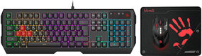 Клавиатура + мышь A4Tech Bloody B1700 клав:черный мышь:черный USB LED (B1700 (B140N + ES7 + BP-50M)) Клавиатура + мышь A4Tech Bloody B1700 клав:черный мышь:черный USB LED (B1700 (B140N + ES7 + BP-50M))