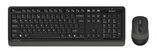 Клавиатура + мышь A4Tech Fstyler FG1010S клав:черный/ серый мышь:черный/ серый USB беспроводная Multimedia (FG1010S GREY)