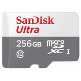 Micro SecureDigital 256GB SanDisk Ultra microSDXC class 10 UHS-1 (SDSQUNR-256G-GN3MN)