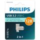 PHILIPS USB Drive 128GB 2-in-1 USB 3.2 USB C