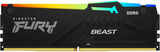 Память DDR5 16GB 6400MHz Kingston KF564C32BBEA-16 Fury Beast RGB RTL Gaming PC5-51200 CL32 DIMM 288-pin 1.4В single rank с радиатором Ret