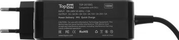 Адаптер TopON TOP-DE100Q автоматический 100W 5V-20V 5A от бытовой электросети Адаптер TopON TOP-DE100Q автоматический 100W 5V-20V 5A от бытовой электросети