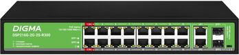 Коммутатор Digma DSP216G-2G-2S-R300 (L2) 18x1Гбит/с 2SFP 16PoE 16PoE+ 2PoE++ 300W неуправляемый Коммутатор Digma DSP216G-2G-2S-R300 (L2) 18x1Гбит/с 2SFP 16PoE 16PoE+ 2PoE++ 300W неуправляемый