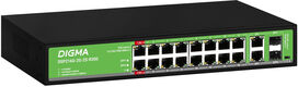 Коммутатор Digma DSP216G-2G-2S-R300 (L2) 18x1Гбит/с 2SFP 16PoE 16PoE+ 2PoE++ 300W неуправляемый Коммутатор Digma DSP216G-2G-2S-R300 (L2) 18x1Гбит/с 2SFP 16PoE 16PoE+ 2PoE++ 300W неуправляемый